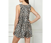 Lana Leopard Denim Romper