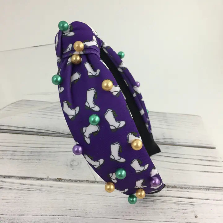 Mardi Gras Marching Boots Headband