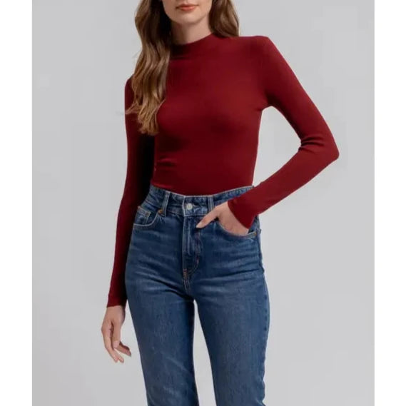 Melany Mock Neck Sweater Top