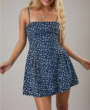 Floral Denim Mini Dress