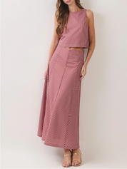 The Boardwalk Stripe Midi Skirt