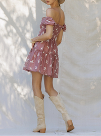 Stephanie Embroidered Mini Dresss