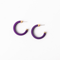 Amanda Purple & Gold Earrings