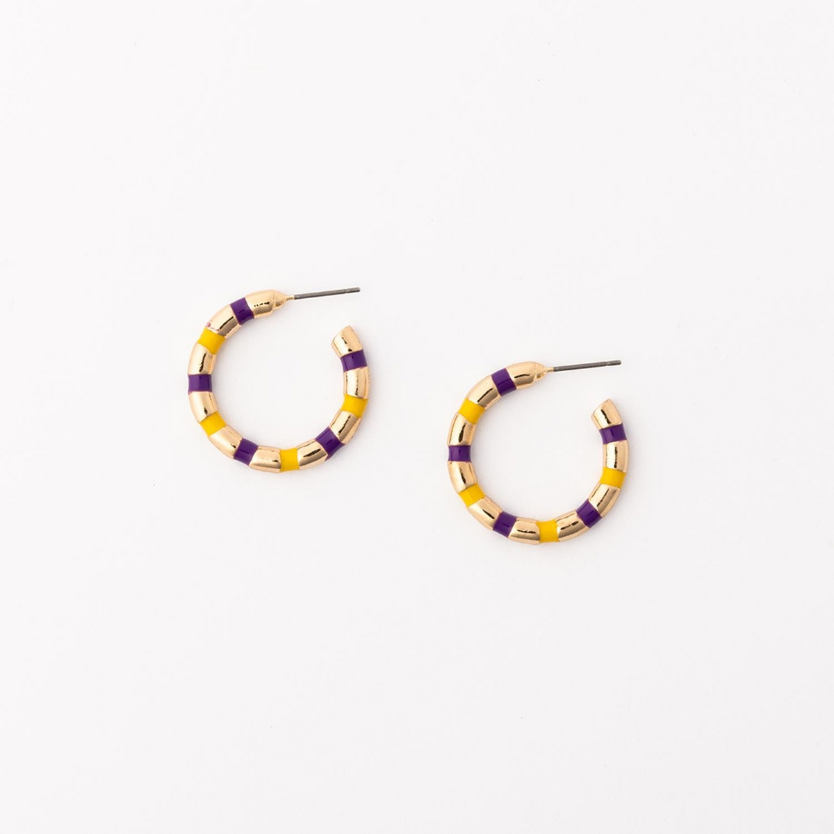 Nellie Purple & Gold Earrings