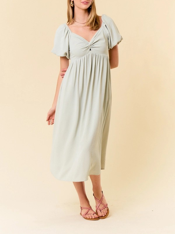 Sally Sweetheart Neckline Midi Dress