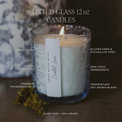 Salt and Sea 12oz Blue Floral Candle