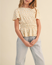 Tween Sunflower Spring Top