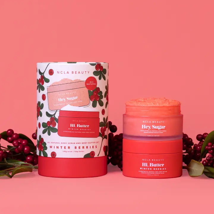 Winter Berries Body Scrub + Body Butter Holiday Gift Set