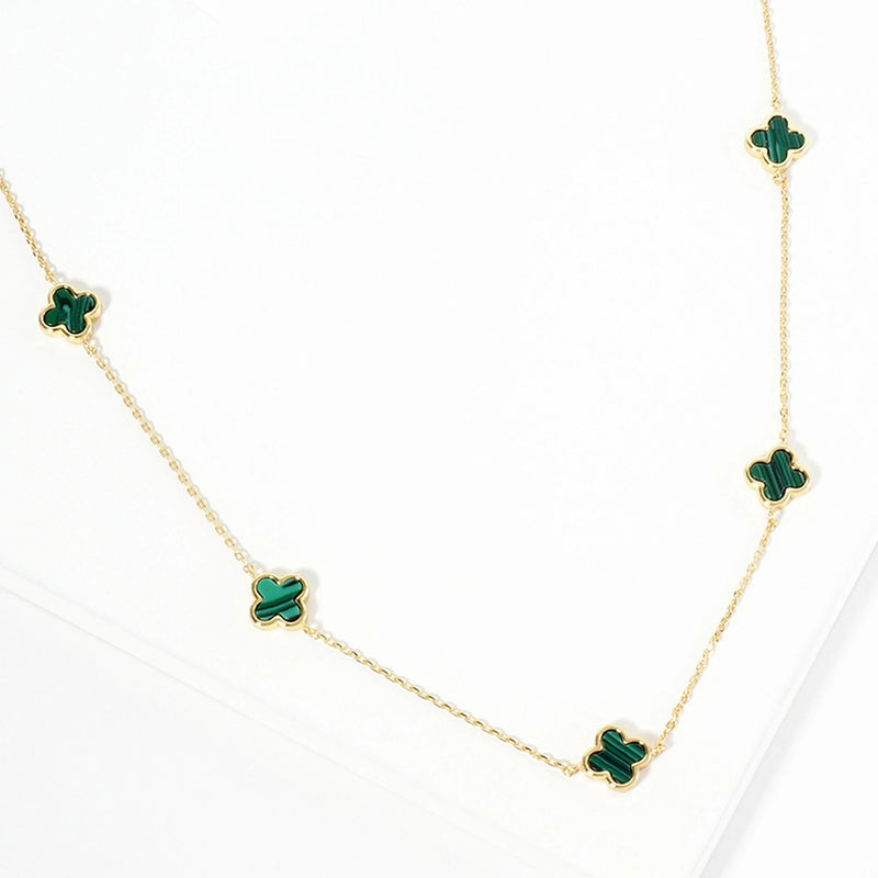 Gold Dipped Clover Necklace