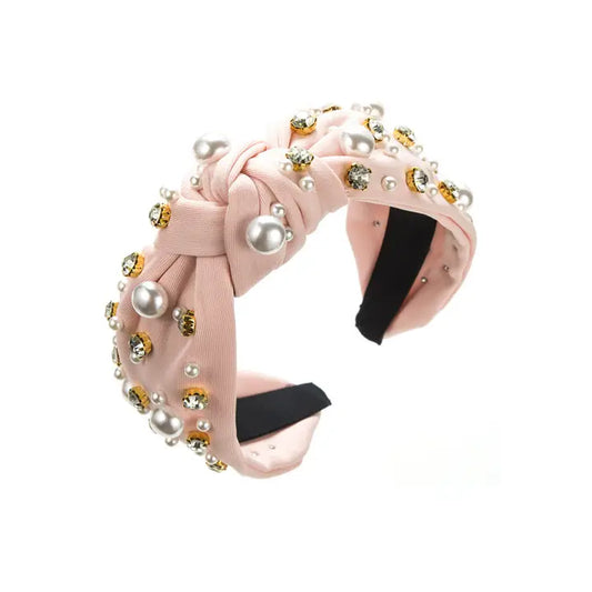 Light Pink Pearl Knot Headband