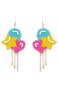 Birthday Balloon Beaded Earrings