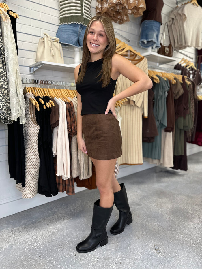 Khloe Suede Mini Skirt