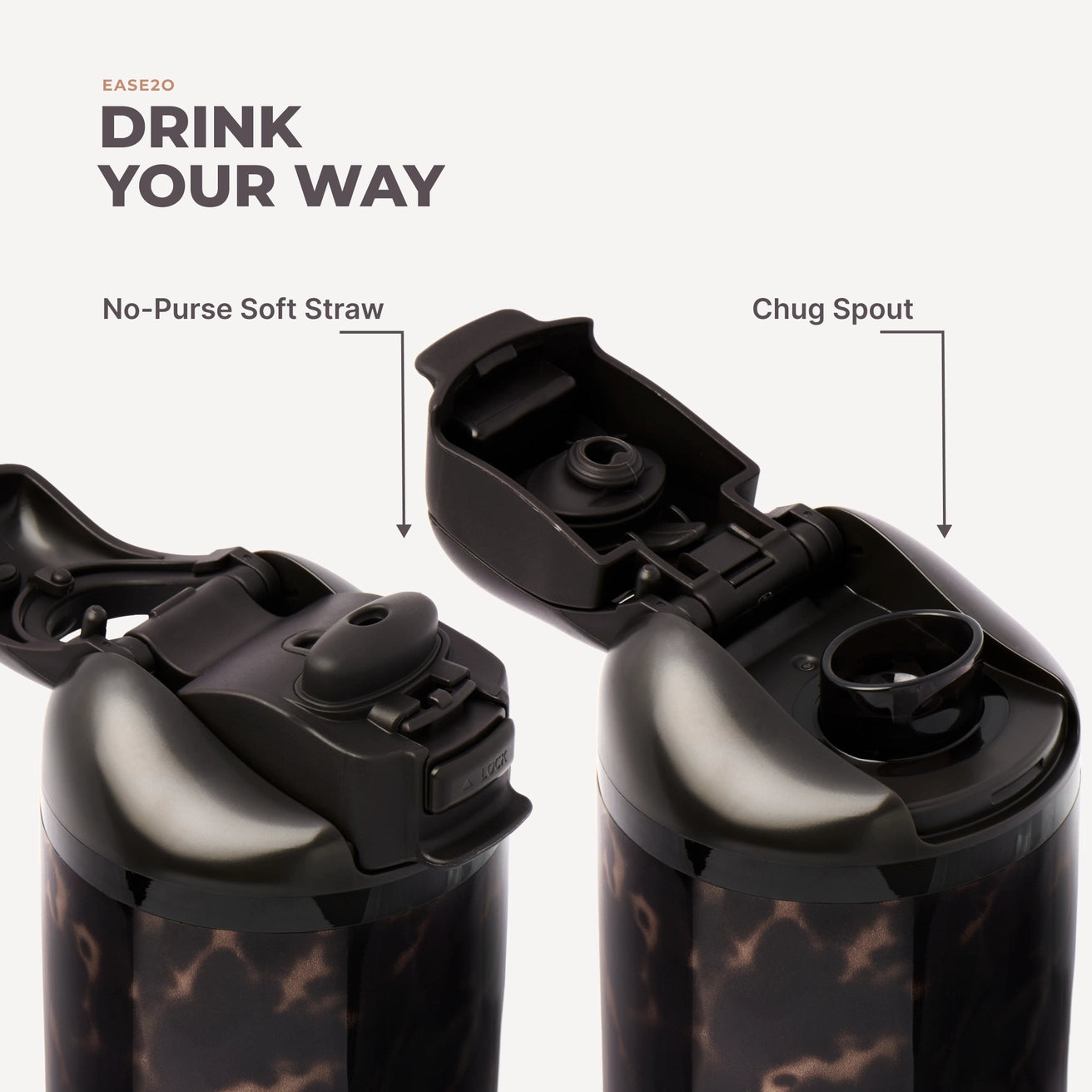 HydroJug 32oz Mocha Tortoise Ease2o