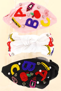 Teacher ABC Black Headband