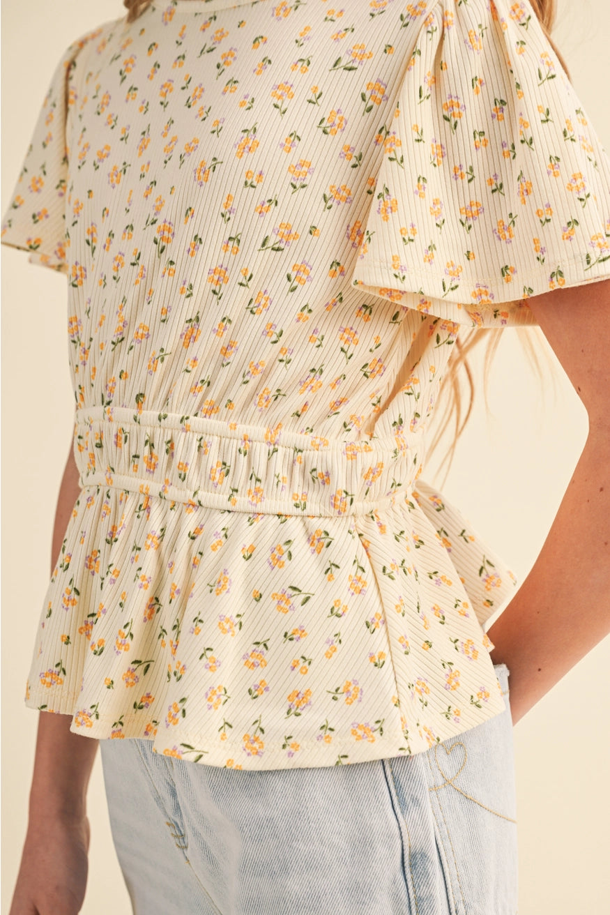 Tween Sunflower Spring Top