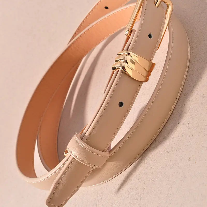 Maisie Rectangle Belt Taupe