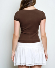 The Maisie Button Knit Top