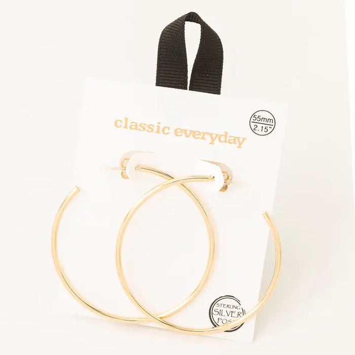 Smooth Hoop Earrings