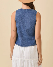 Willow Tie Denim Vest