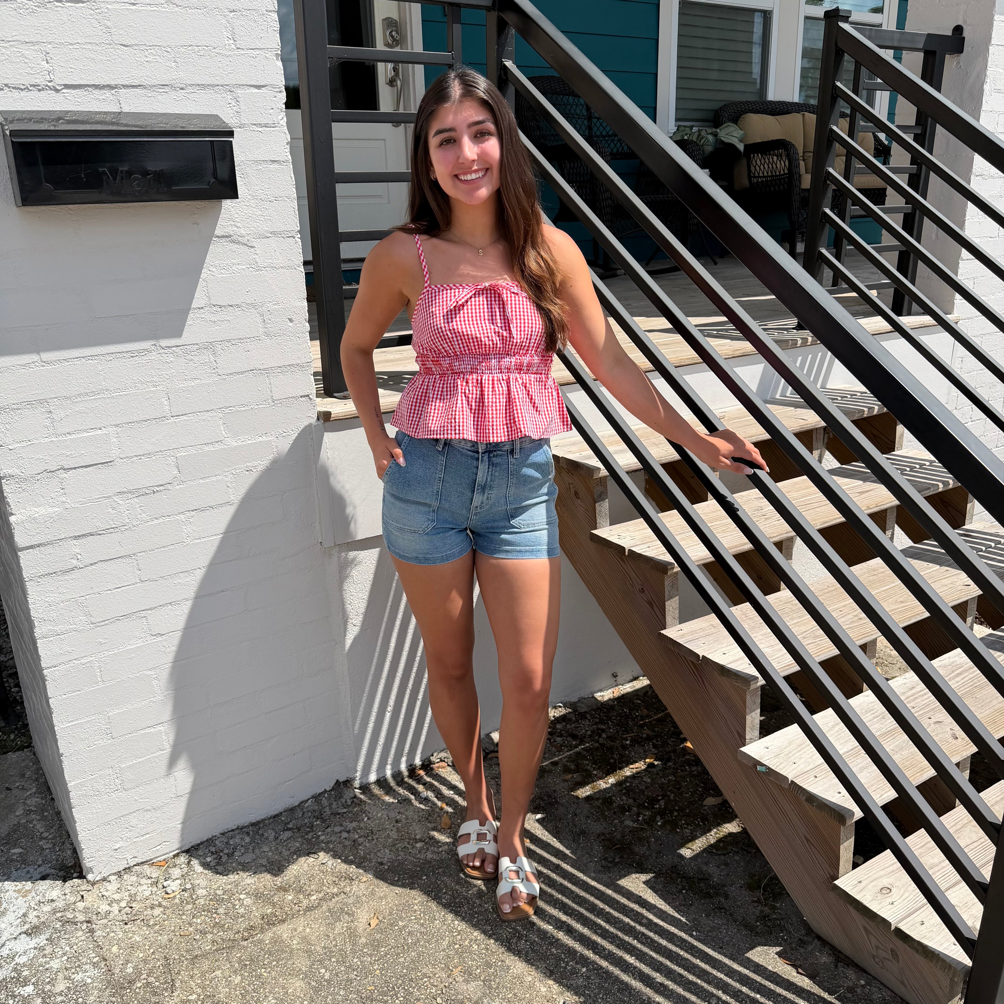 Cherry Picnic Peplum Top