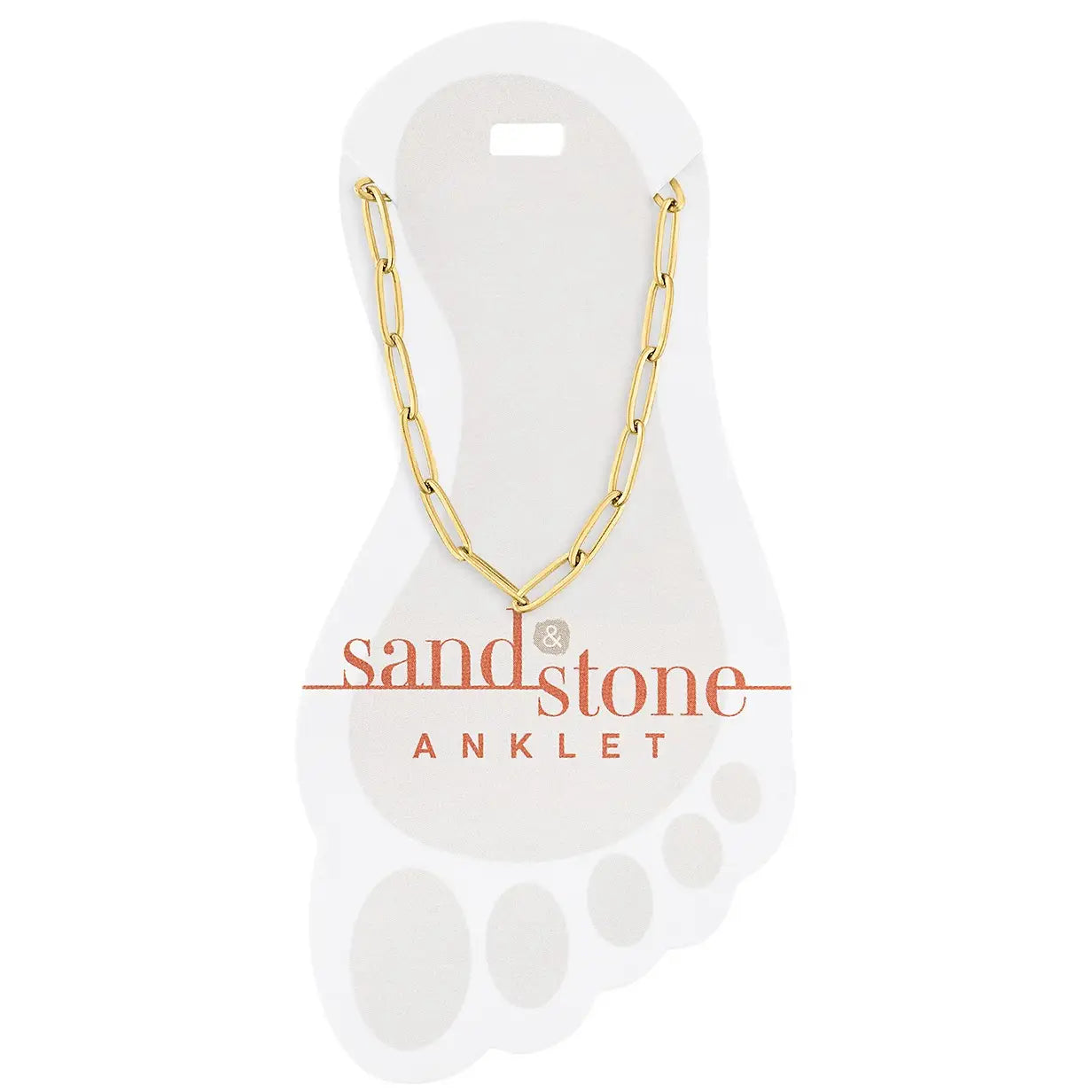 Sand & Stone Anklets: Gold Paperclip Anklet