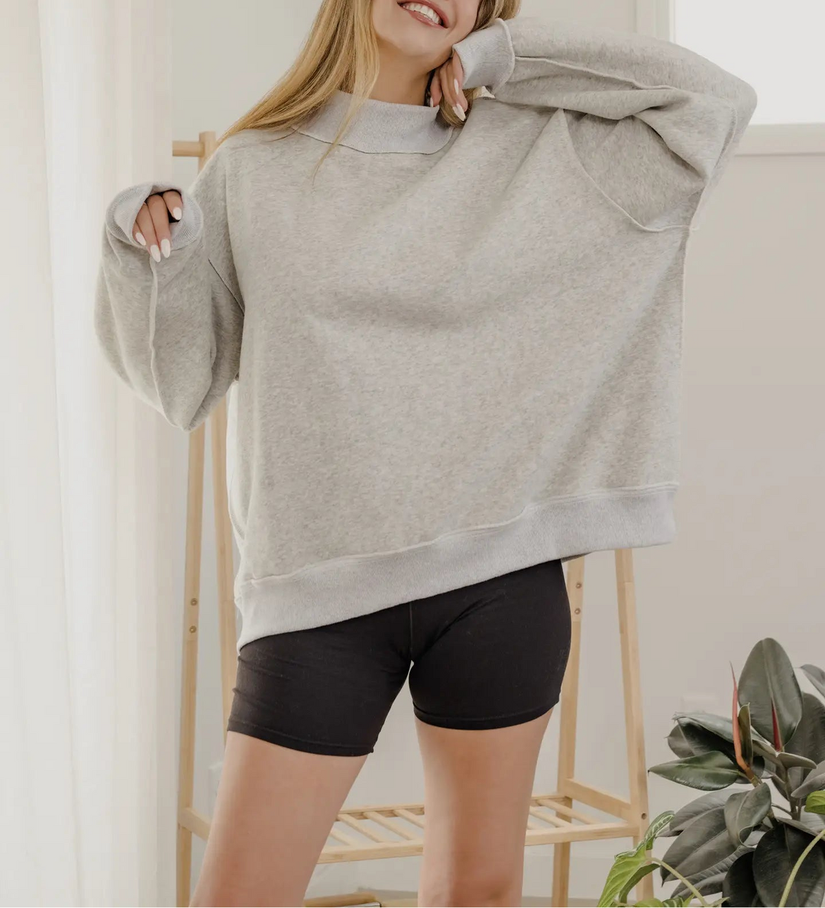 Merry Reversible Mock Neck Sweatshirt
