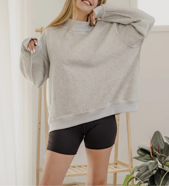 Merry Reversible Mock Neck Sweatshirt