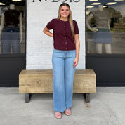 Cabernet Cardigan Top