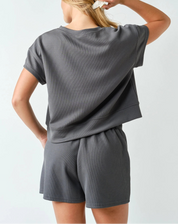 Luxe Ribbed Classic Set Ash Grey