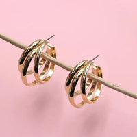 Tripple Hoop Earrings