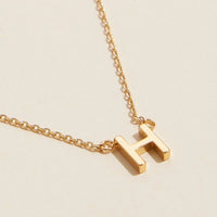 Gold Dipped Initial Letter Necklace