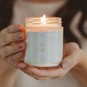 Salt and Sea 9oz Stripe Jar Candle