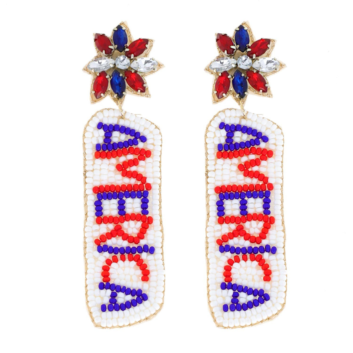 America Beaded Earrings