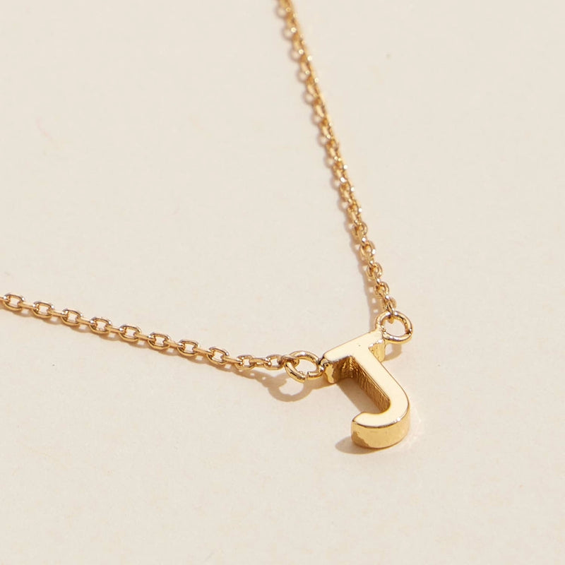 Gold Dipped Initial Letter Necklace