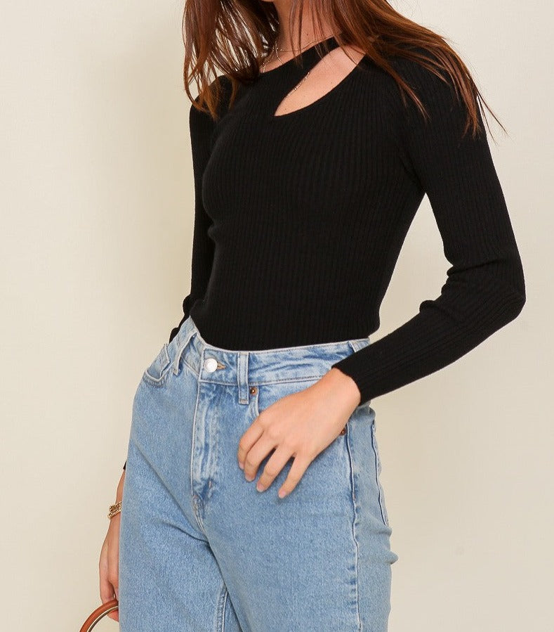 Cut out Sweater Top
