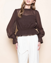 The Tulle Mock Neck Top