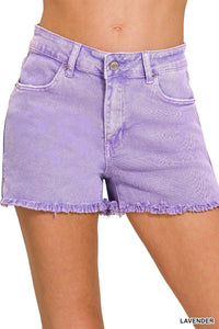 Purple Lainey Cut Off Shorts