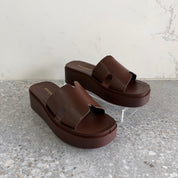 Luck Semi Platform Sandal Brown