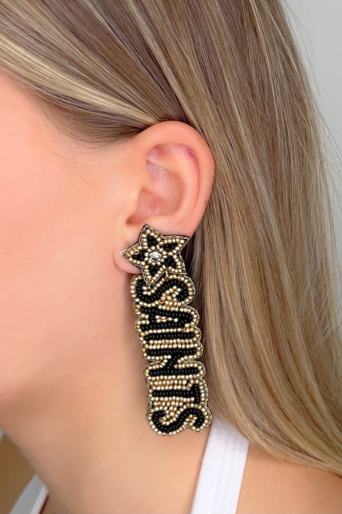 Nola Beaded Game Day Earrings