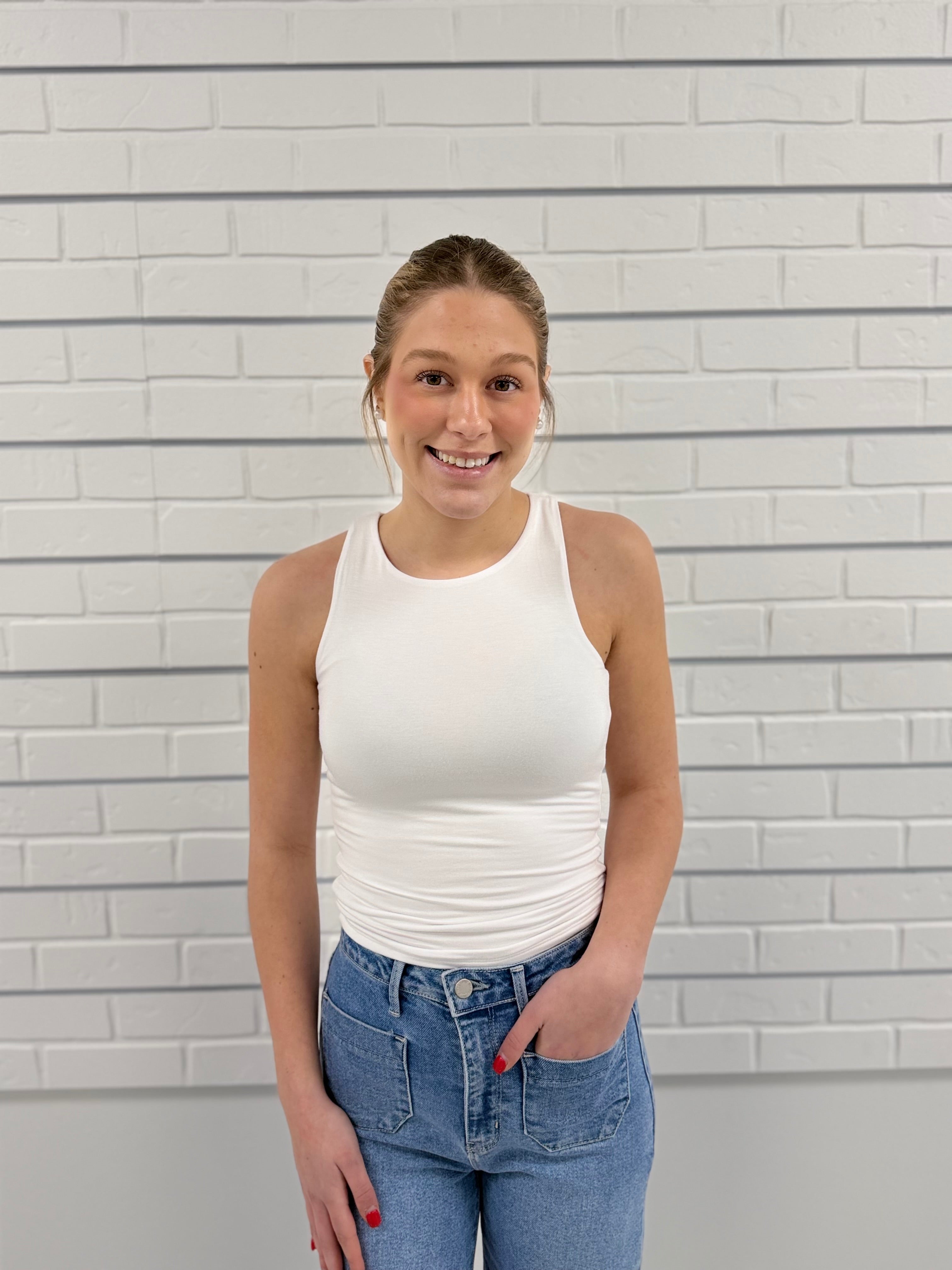 Double Layered Tank White