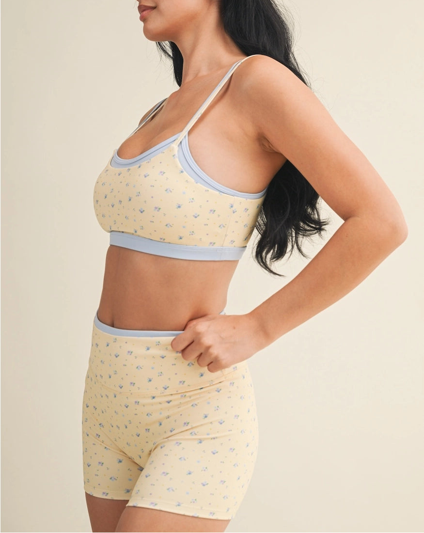Buttercup Bloom Layered Sports Bra