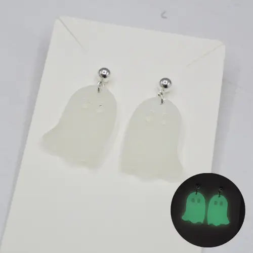 Glow In The Dark Ghost Earrings