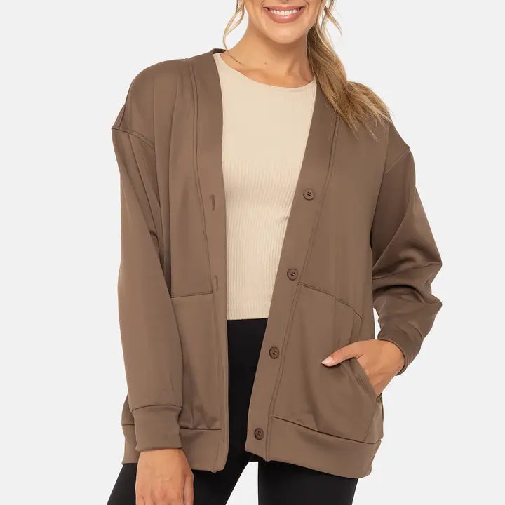 Curvy Becca Button Down Cardigan