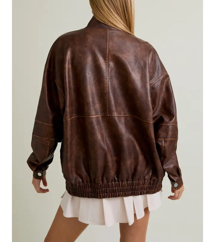 Frankie Faux Oversized Jacket