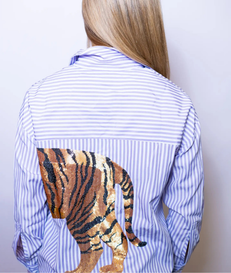 Tiger Stripe Button Down