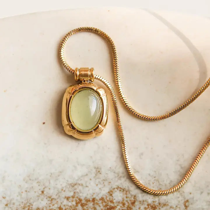 Dax Stone Necklace Green