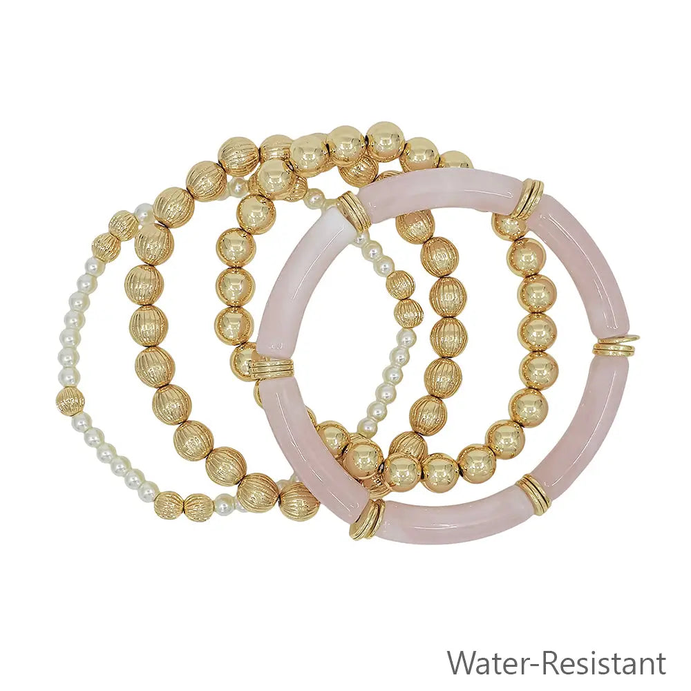 Blush & Gold Bracelet Stack