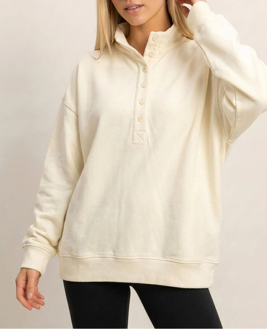The Cozy Club Pullover Cream