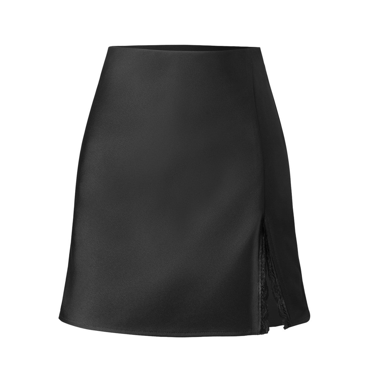 Stella Satin Black Skirt