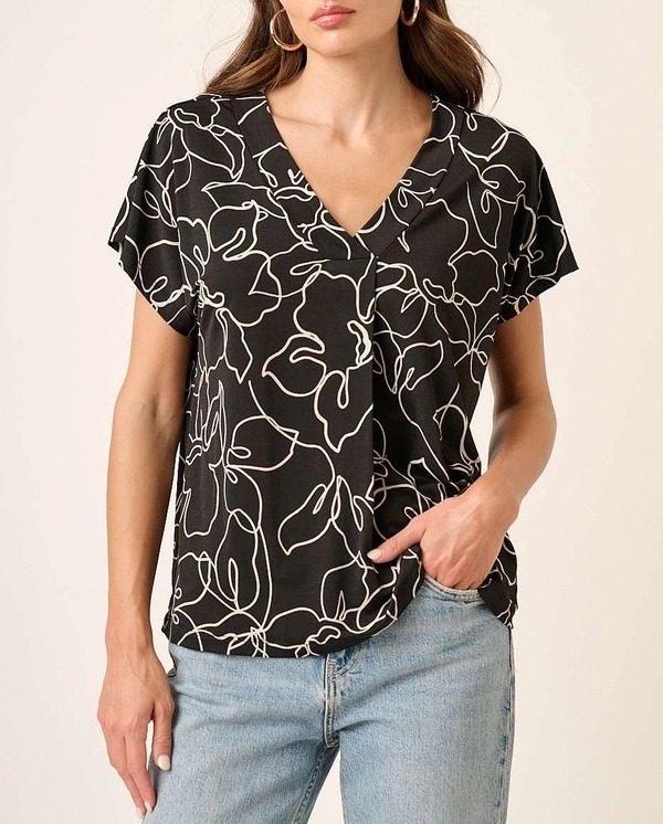 Abby Abstract Print Top